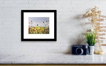 landscape painting original Flower Painting wall art acrylic abstract 16 x  20 canvas art tulip deco Framed Print by Stuart Wright - Pixels